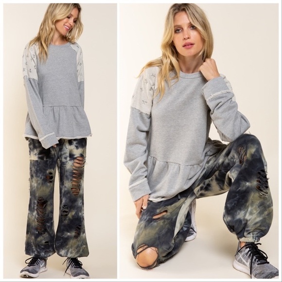 POL Starlight French Terry Raglan Top - Picture 2 of 10